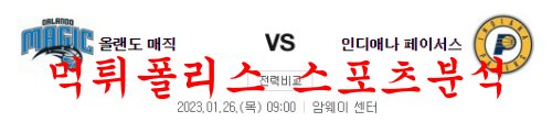 1월26일 NBA 올랜도 매직 인디애나 페이서스 미국프로농구 분석 먹튀폴리스