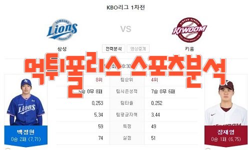 2023년4월18일 KBO 삼성 라이온즈 키움 히어로즈