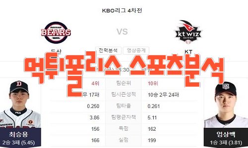 2023년5월19일 KBO 두산 베어스 kt wiz