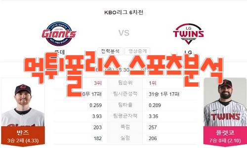 2023년6월1일 KBO 롯데 자이언츠 LG 트윈스