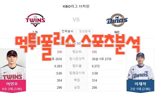 2023년6월22일 KBO LG 트윈스 NC 다이노스