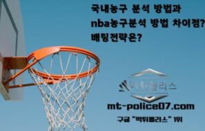 국내농구 분석 방법과 nba농구분석 방법 차이점? 배팅전략은?