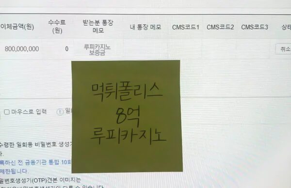 루피카지노 보증금 8억